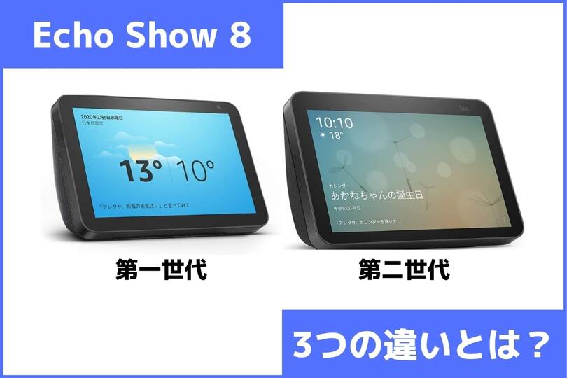 カメラは別物！Echo Show 8 第一世代と第二世代の3つの違い